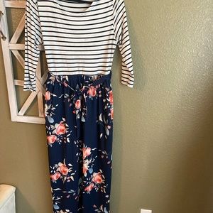 Long Sleeve maxi dress with floral print